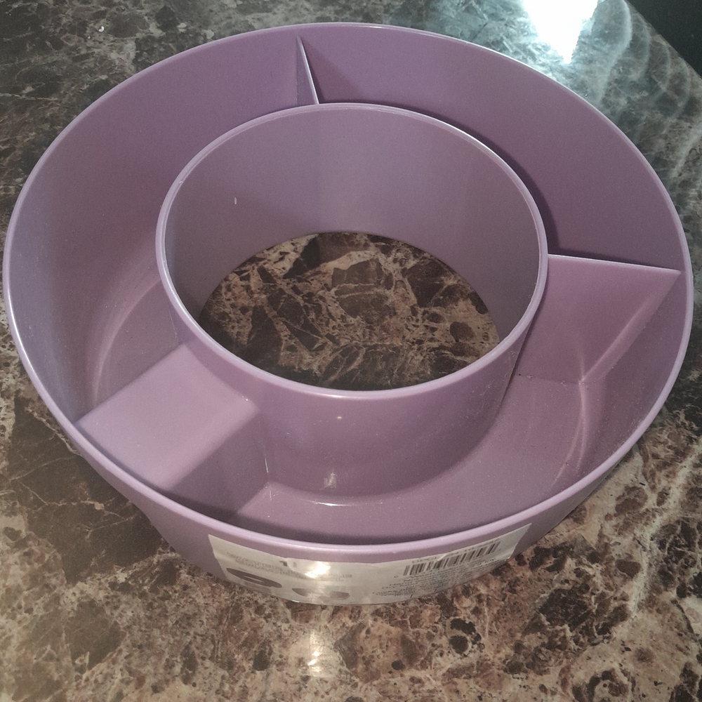 Purple Round Water bottle Serving Snack